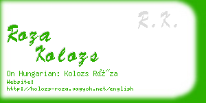 roza kolozs business card